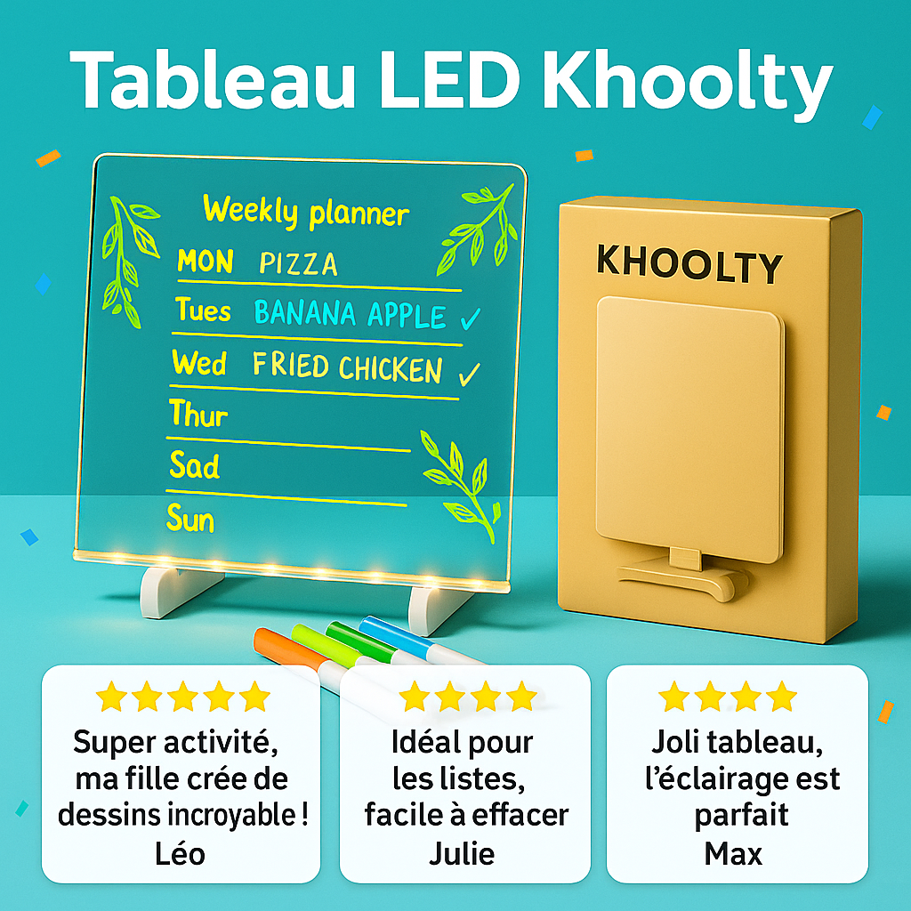 Le tableau lumineux qui fait briller leur créativité™