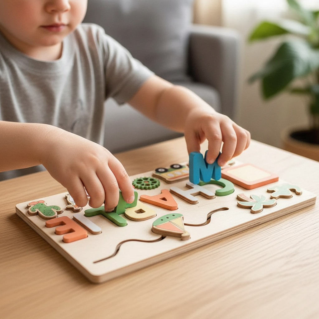 Puzzle en bois personnalisé avec prénom - Un souvenir unique