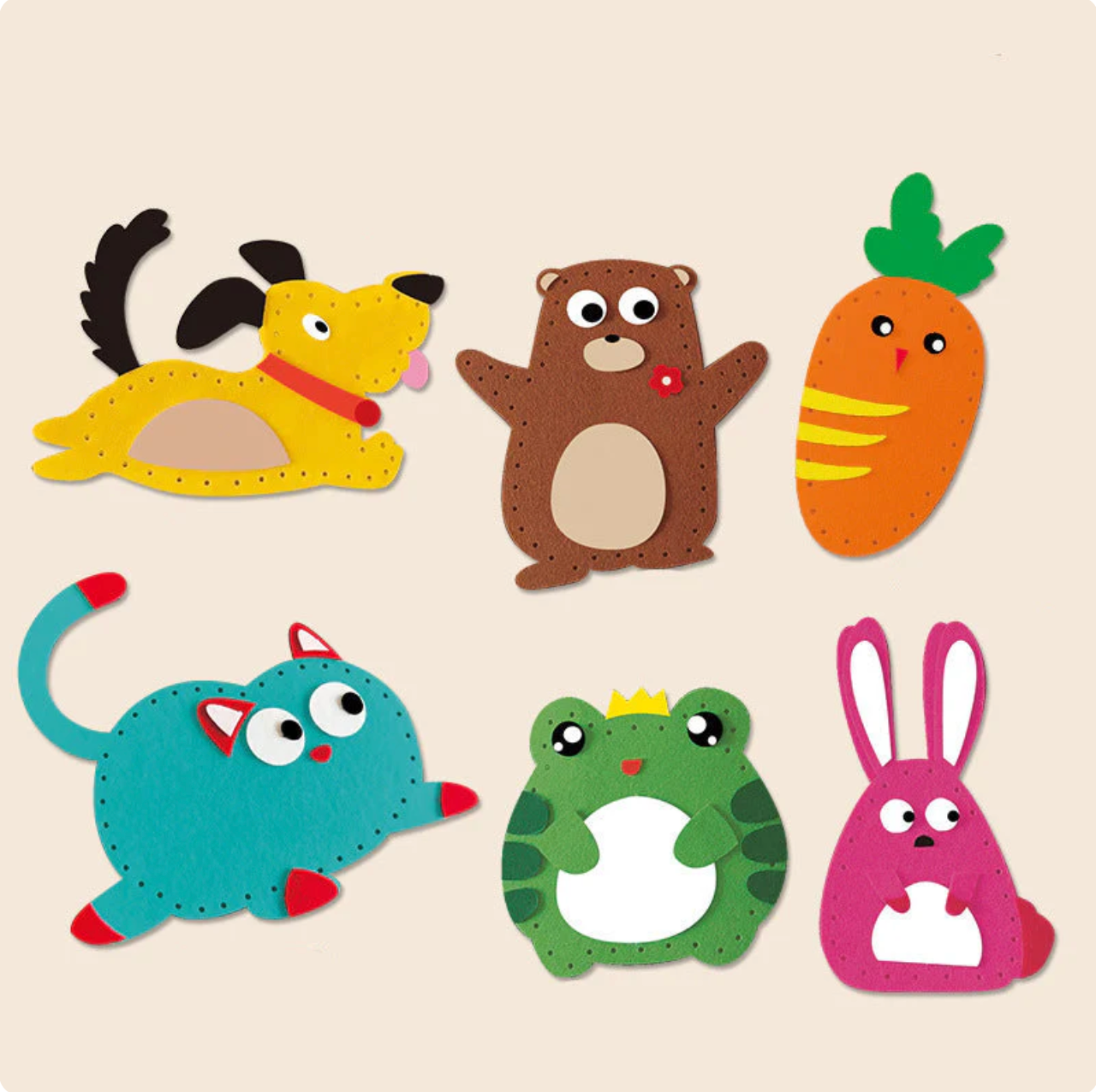 Kit de Couture Éducatif – Animaux en Feutrine🧵