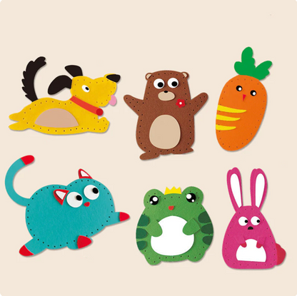 Kit de Couture Éducatif – Animaux en Feutrine🧵