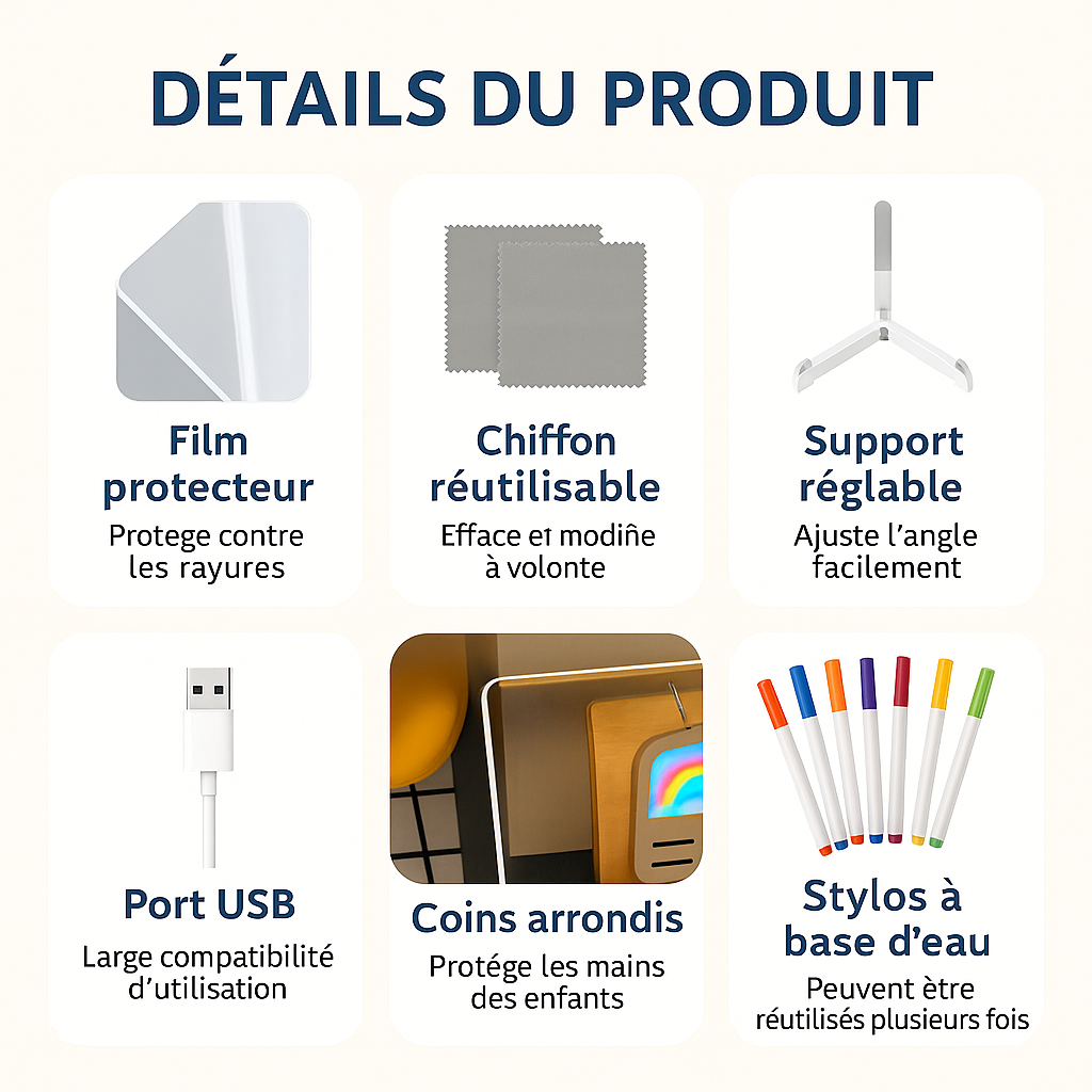 Le tableau lumineux qui fait briller leur créativité™