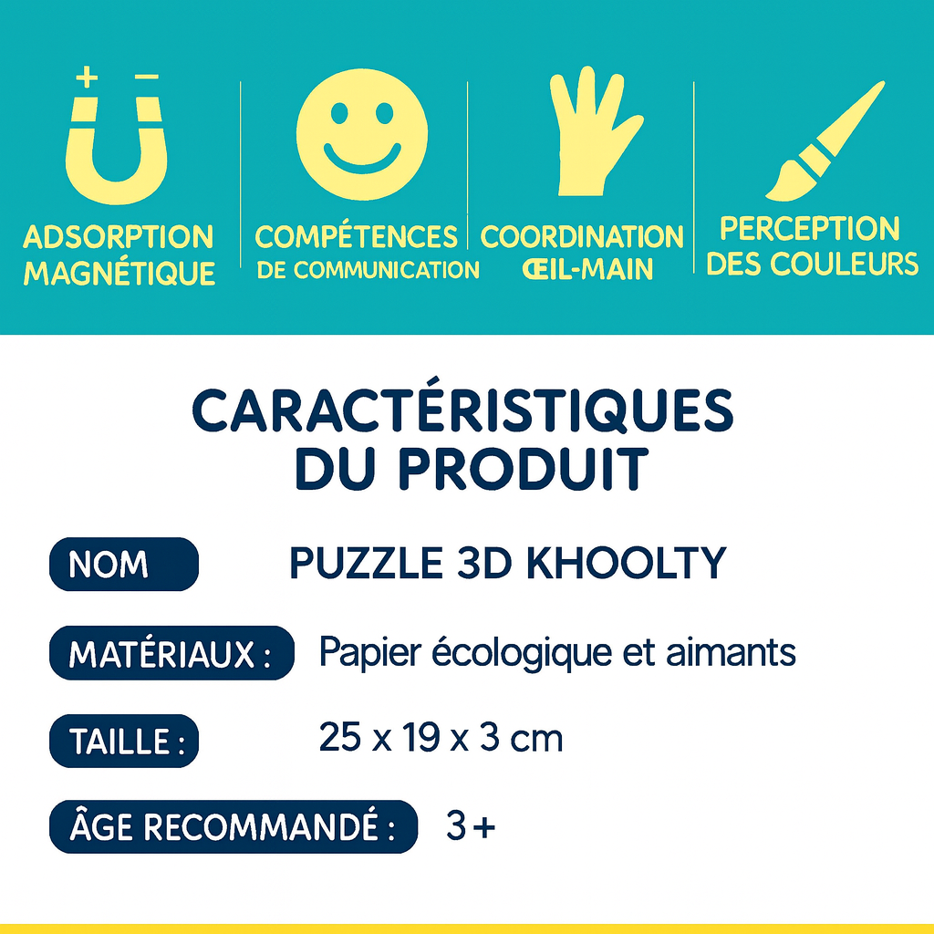 Puzzle 3D Magnétique - Un univers à construire ⭐️