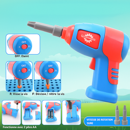 Boîte à outils munie d’une visseuse à piles - Khoolty™