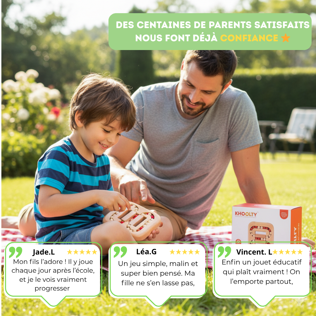 Puzzle à Billes Khoolty™ - stimule la concentration et la coordination 🧩