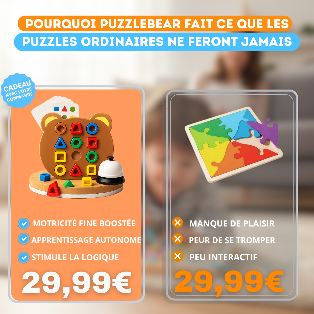 Puzzle Bear – Le Puzzle qui éveille la logique et la confiance de votre enfant ✨