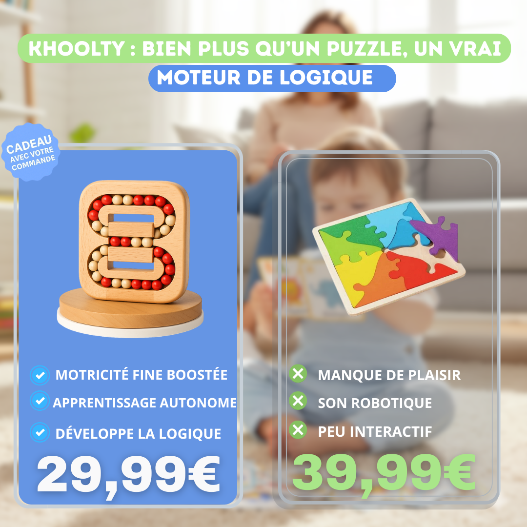 Puzzle à Billes Khoolty™ - stimule la concentration et la coordination 🧩