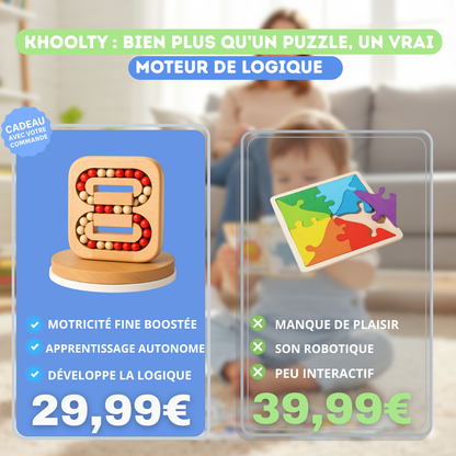 Puzzle à Billes Khoolty™ - stimule la concentration et la coordination 🧩