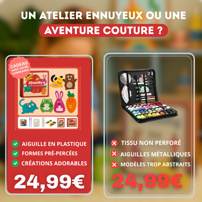 Kit de Couture Éducatif – Animaux en Feutrine🧵