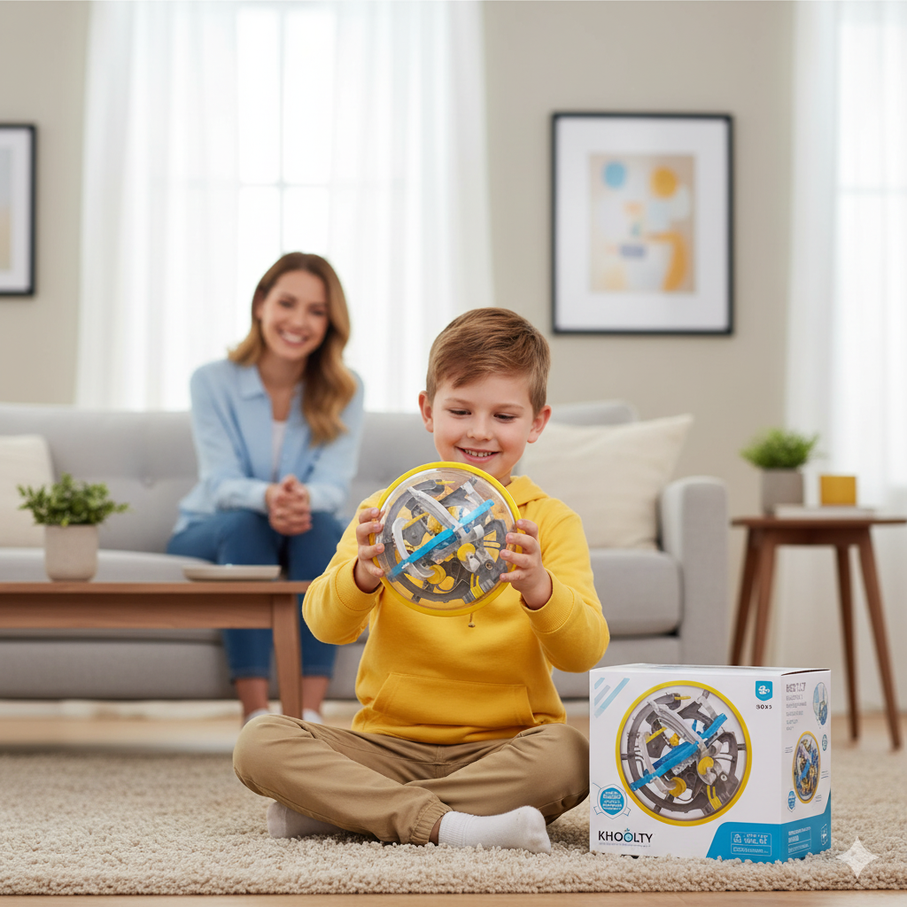 Boule labyrinthe 3D KHOOLTY – Le défi qui booste la logique™