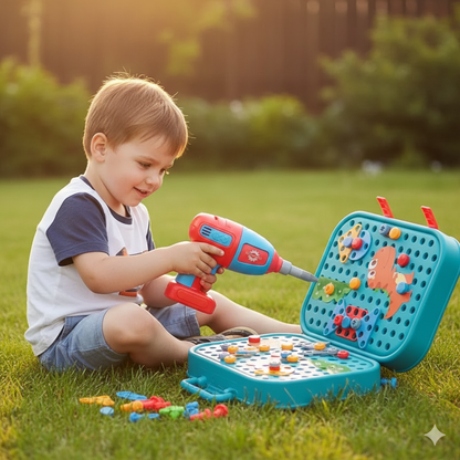 Boîte à outils munie d’une visseuse à piles - Khoolty™