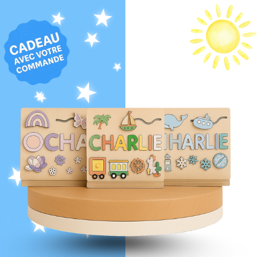 Puzzle en bois personnalisé avec prénom - Un souvenir unique