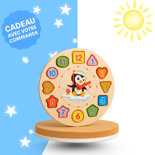Puzzle horloge pour enfants - Khoolty