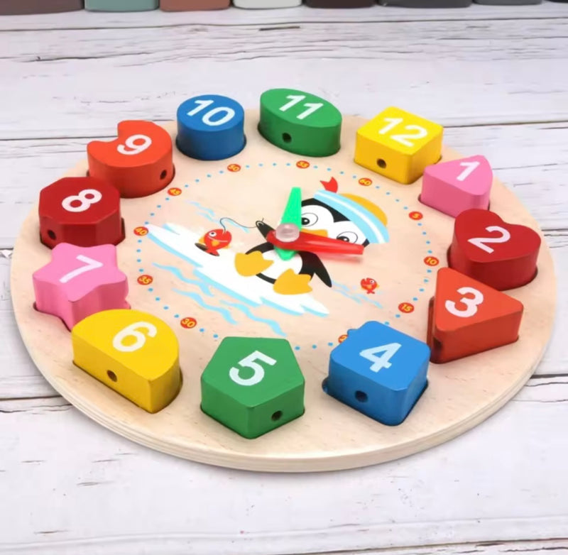 Puzzle horloge pour enfants - Khoolty™