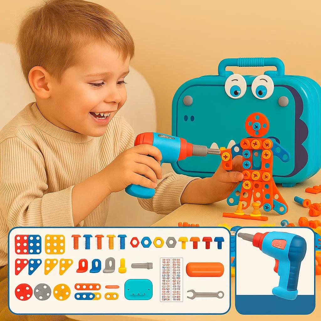 Boîte à outils munie d’une visseuse à piles - Khoolty™