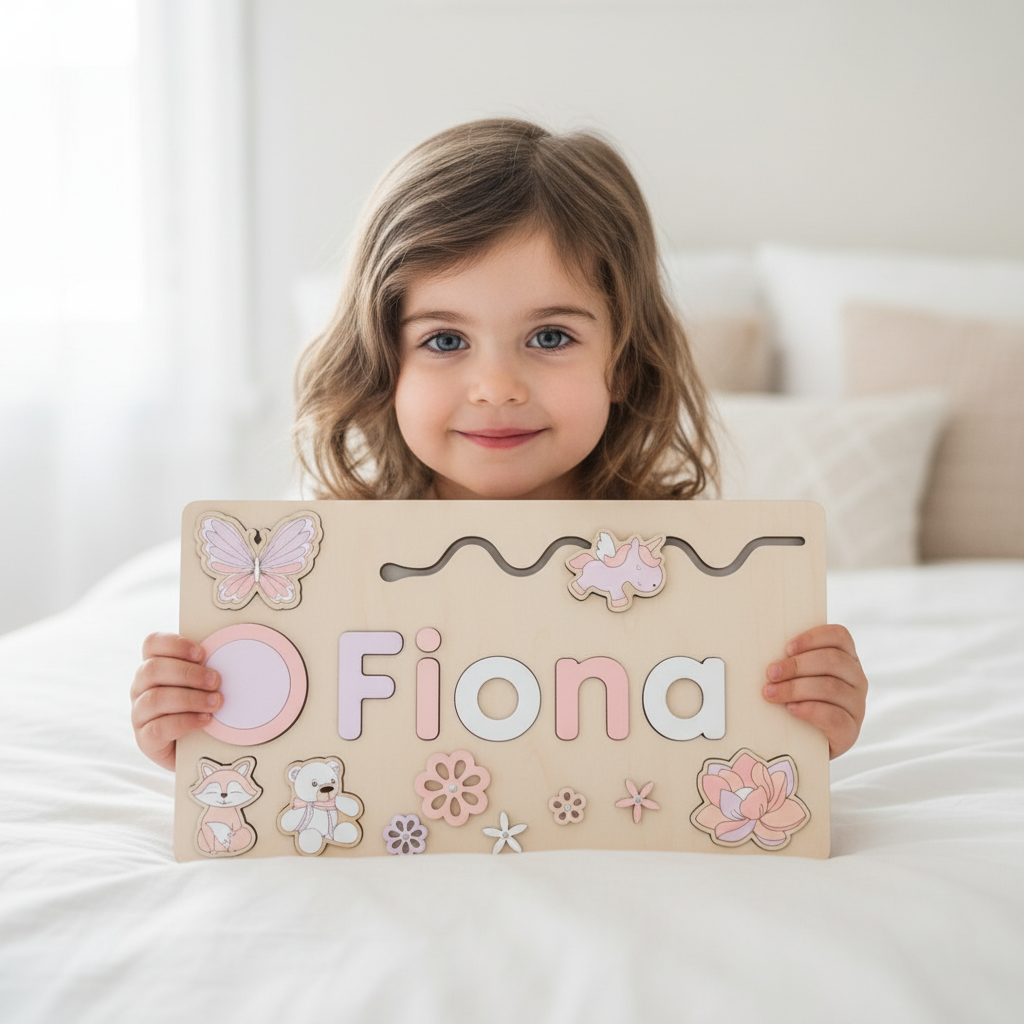 Puzzle en bois personnalisé avec prénom - Un souvenir unique